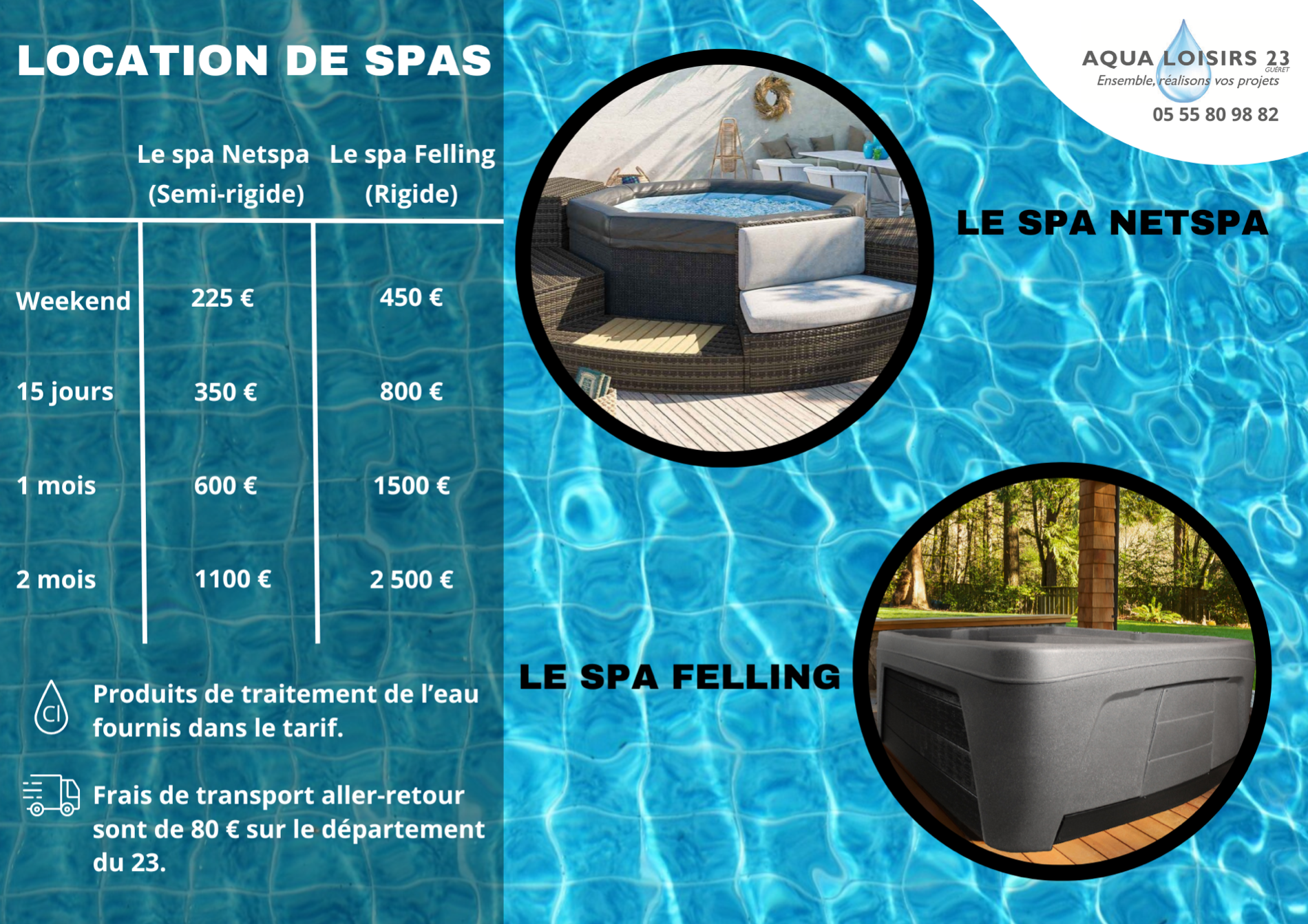 Aqua Loisirs 23 : Location de spas